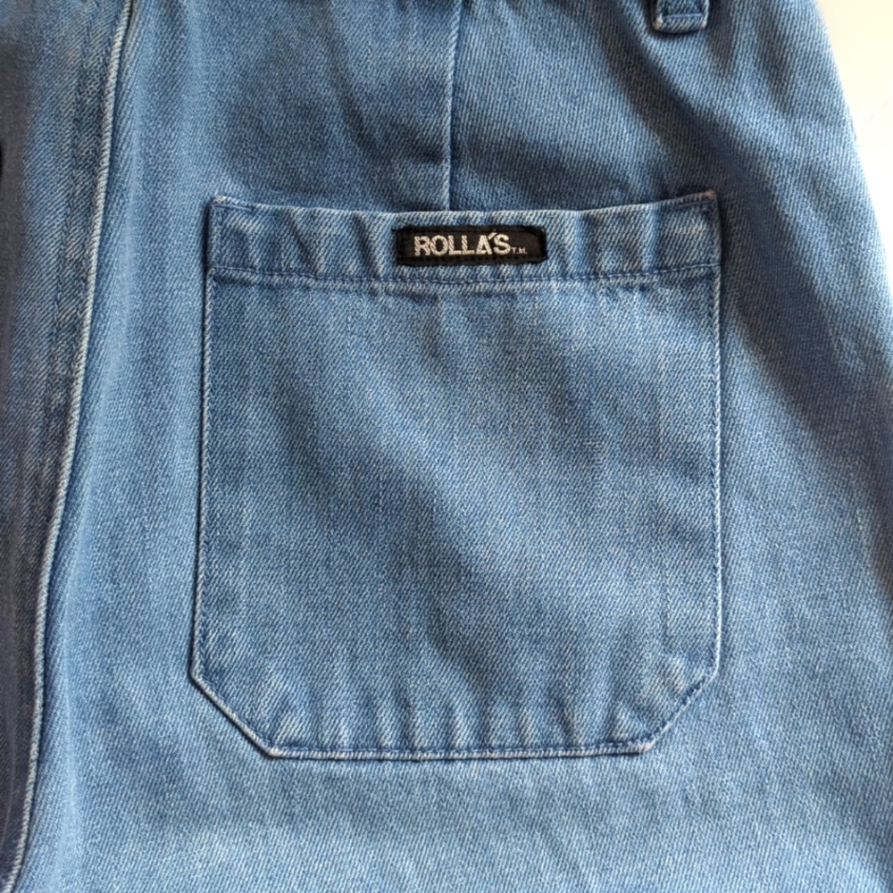 ROLLA'S Slim Sailor High Waisted Staight Leg Cropped Jeans Light Blue Size 25 - Picture 12 of 15